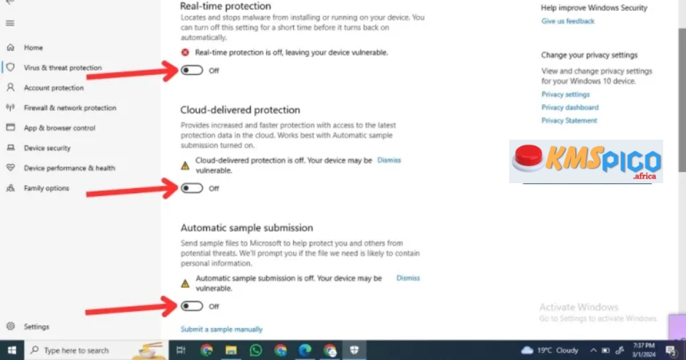 Turn Off Windows 10 Real-Time Protection