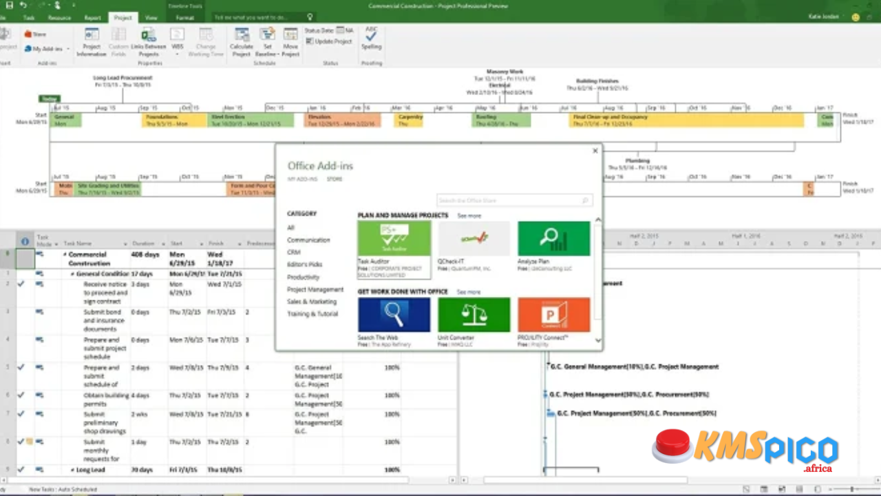 Microsoft Project 2016 Professional SP1 Full Download