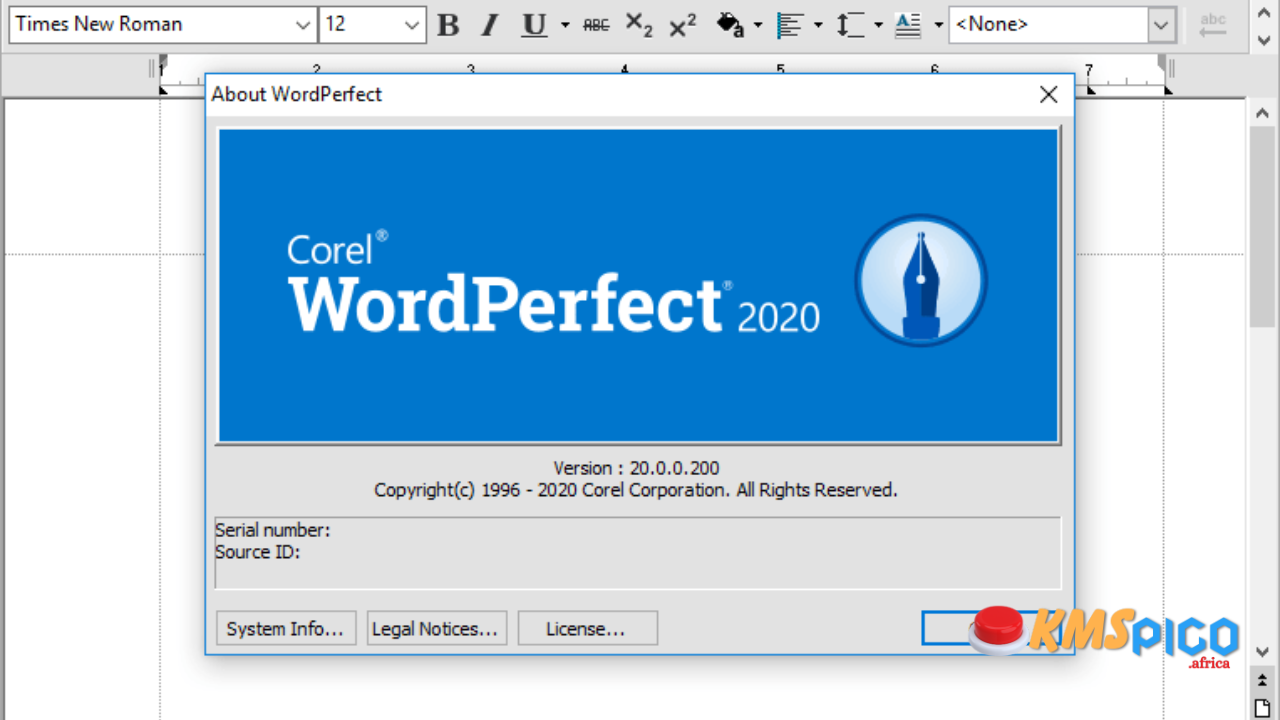 Corel WordPerfect Office Standard 2020.Free Download 