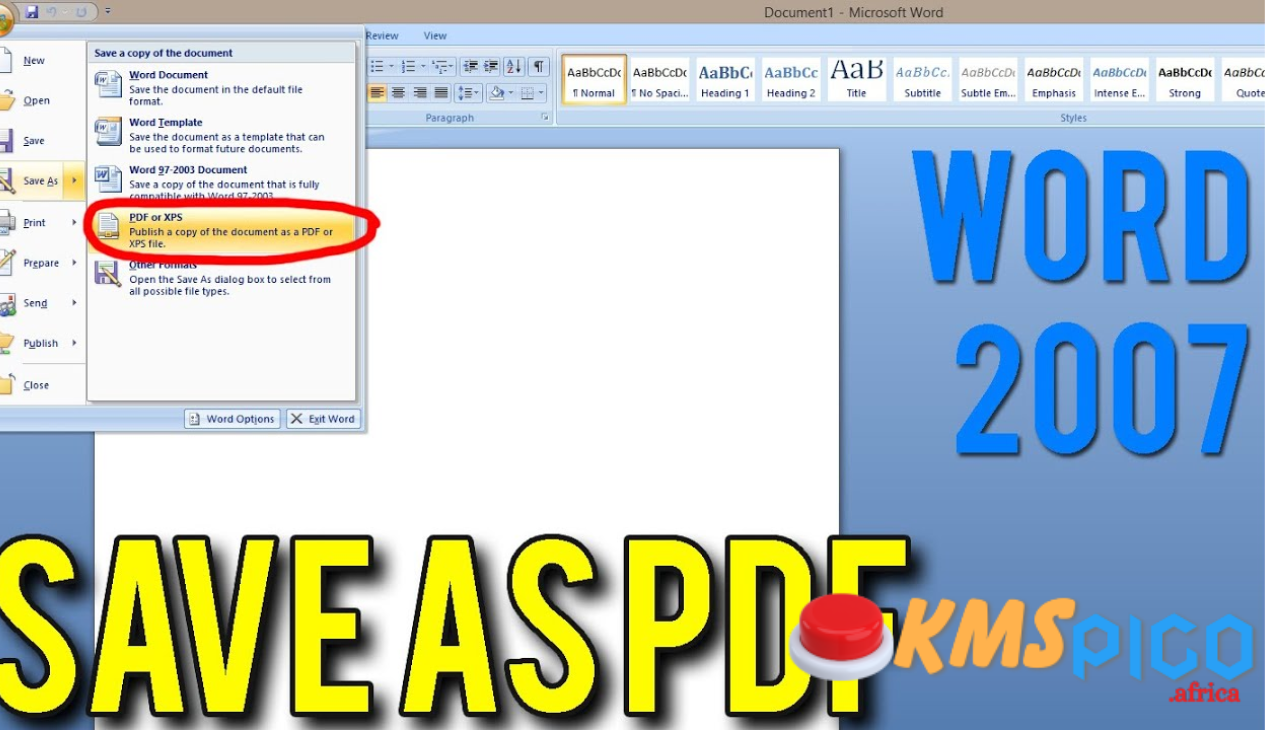 Save as PDF Office 2007 Tool Free Download