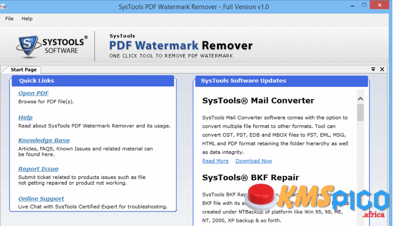 SysTools PDF Watermark Remover Free Download